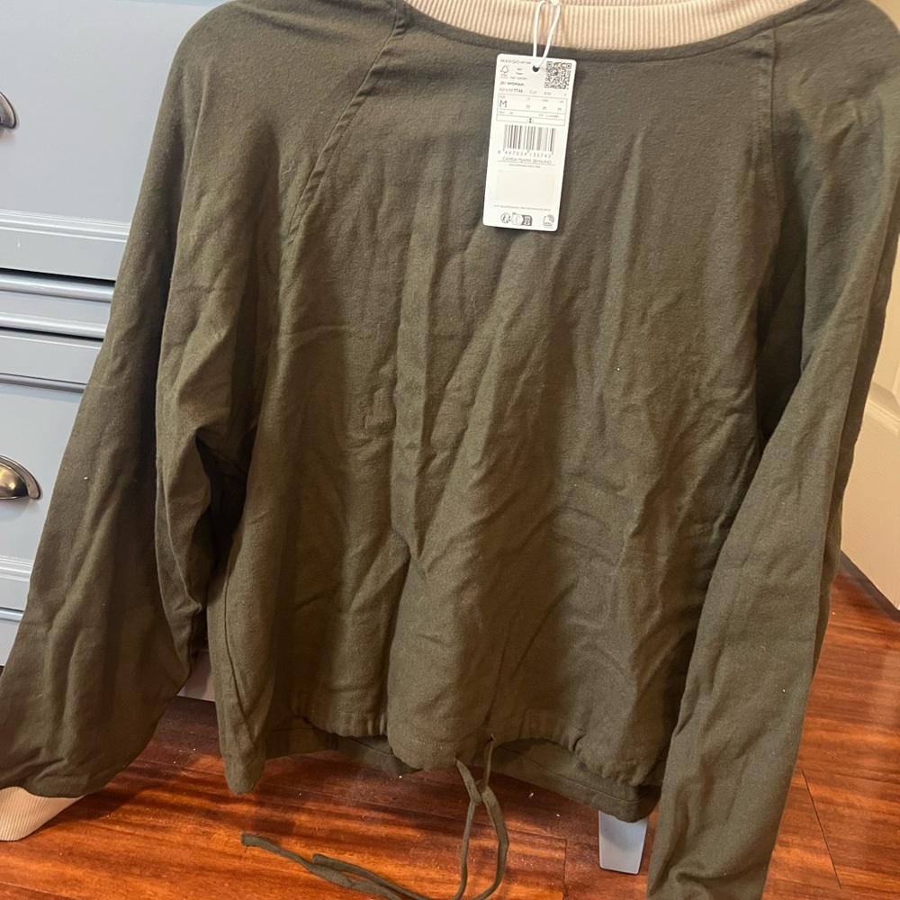 Mango Khaki Long Sleeve Shirt - Picture 3 of 3